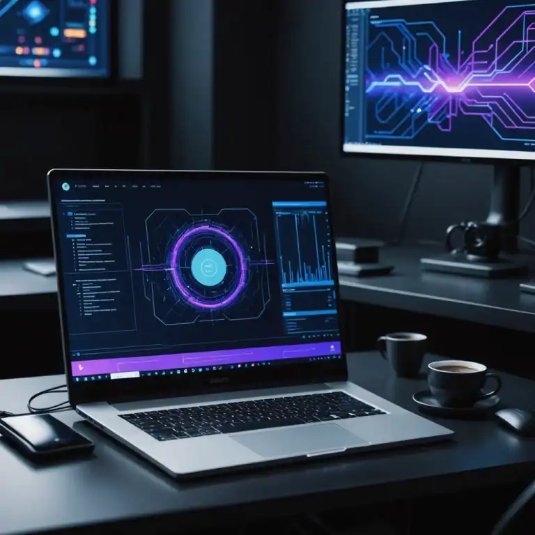 AI and Cybersecurity Digital Interface.